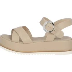 Damen NeroGiardini Sandaletten<E410740D, Keilsandaletten, Damen, Lino (Beige)