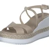 Damen NeroGiardini Sandaletten<E410560D, Plateau-Sandaletten, Damen, Beige