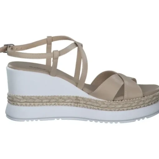 Damen NeroGiardini Sandaletten<E410560D, Plateau-Sandaletten, Damen, Beige