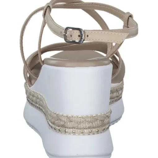 Damen NeroGiardini Sandaletten<E410560D, Plateau-Sandaletten, Damen, Beige