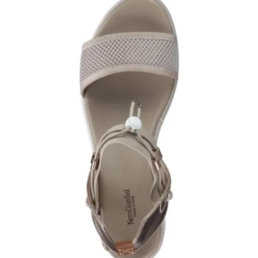 Damen NeroGiardini Sandaletten<E307750D, Plateau-Sandaletten, Damen, Beige