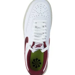 Damen Nike Klassische- & Business Schuhe<DH3158-106 Court Vision Low, Schnürschuhe, Damen, white/team red-muslin-mtlc gold