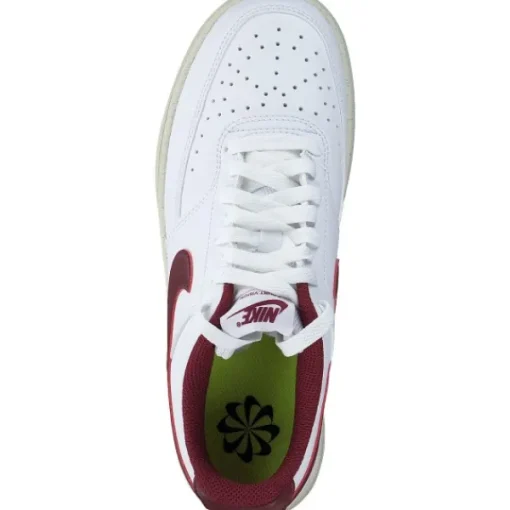 Damen Nike Klassische- & Business Schuhe<DH3158-106 Court Vision Low, Schnürschuhe, Damen, white/team red-muslin-mtlc gold