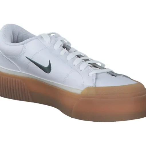 Damen Nike Klassische- & Business Schuhe<FV5526-100 Court Legacy Lift, Schnürschuhe, Damen, white/vint green-gum yellow-sa