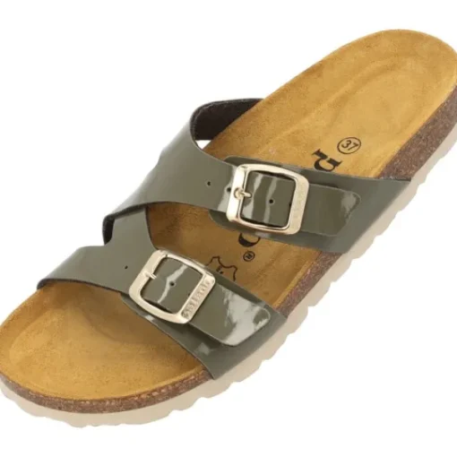 Damen Palado Pantoletten & Badeschuhe<Arrila, Pantoletten, Damen, Khaki Lack