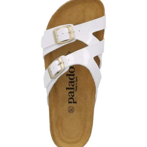 Damen Palado Pantoletten & Badeschuhe<Arrila, Pantoletten, Damen, Weiß Lack