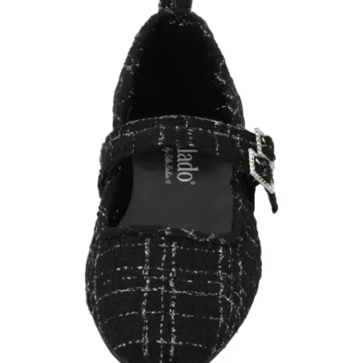 Damen Palado by Sila Sahin Ballerinas<Palado Biaruk by Sila Sahin, Riemchenballerinas, Damen, Schwarz/Silber