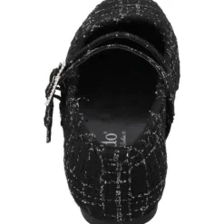 Damen Palado by Sila Sahin Ballerinas<Palado Biaruk by Sila Sahin, Riemchenballerinas, Damen, Schwarz/Silber
