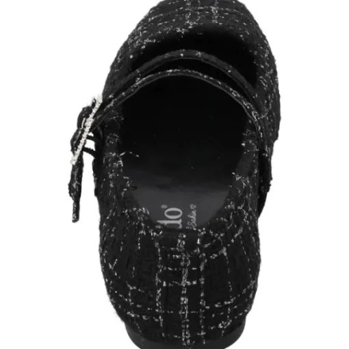 Damen Palado by Sila Sahin Ballerinas<Palado Biaruk by Sila Sahin, Riemchenballerinas, Damen, Schwarz/Silber