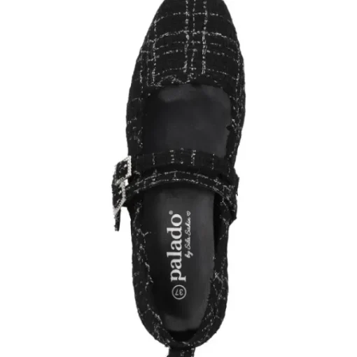 Damen Palado by Sila Sahin Ballerinas<Palado Biaruk by Sila Sahin, Riemchenballerinas, Damen, Schwarz/Silber