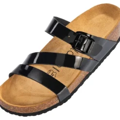 Damen Palado Pantoletten & Badeschuhe<Chios, Pantoletten, Damen, Lack Schwarz