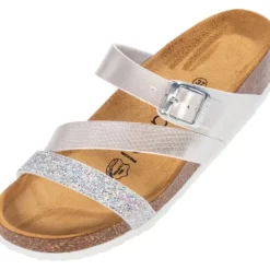 Damen Palado Pantoletten & Badeschuhe<Chios, Pantoletten, Damen, Metallic Silber/Weiß