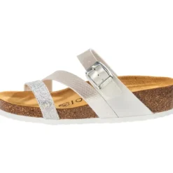 Damen Palado Pantoletten & Badeschuhe<Chios, Pantoletten, Damen, Metallic Silber/Weiß