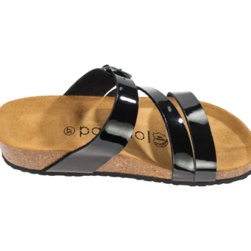 Damen Palado Pantoletten & Badeschuhe<Chios, Pantoletten, Damen, Lack Schwarz