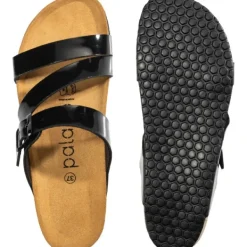 Damen Palado Pantoletten & Badeschuhe<Chios, Pantoletten, Damen, Lack Schwarz