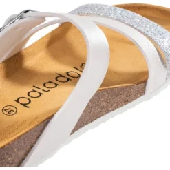 Damen Palado Pantoletten & Badeschuhe<Chios, Pantoletten, Damen, Metallic Silber/Weiß