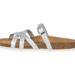 Damen Palado Pantoletten & Badeschuhe<Cruisi Premium Leather, Pantoletten, Damen, Silber Metallic