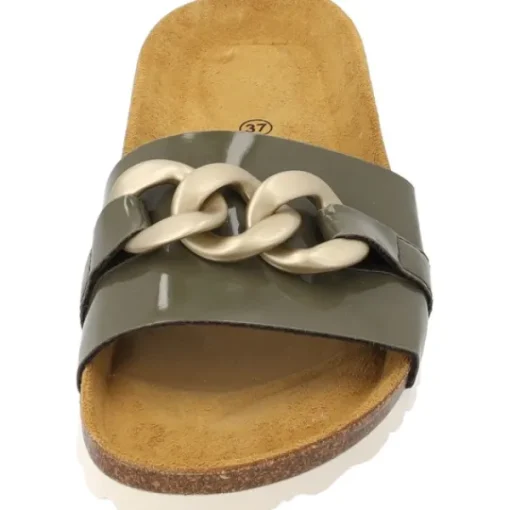 Damen Palado Pantoletten & Badeschuhe<Gozo, Pantoletten, Damen, Khaki Lack
