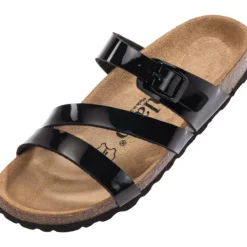 Damen Palado Pantoletten & Badeschuhe<Ikaria, Pantoletten, Damen, Schwarz Lack