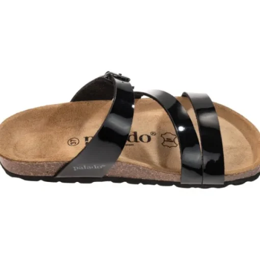 Damen Palado Pantoletten & Badeschuhe<Ikaria, Pantoletten, Damen, Schwarz Lack