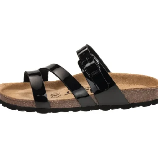 Damen Palado Pantoletten & Badeschuhe<Ikaria, Pantoletten, Damen, Schwarz Lack