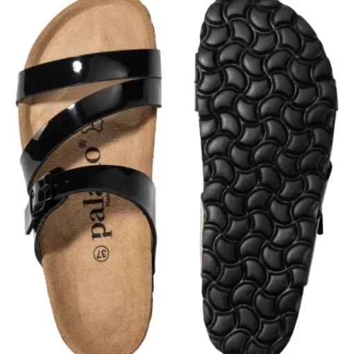Damen Palado Pantoletten & Badeschuhe<Ikaria, Pantoletten, Damen, Schwarz Lack