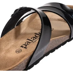 Damen Palado Pantoletten & Badeschuhe<Ikaria, Pantoletten, Damen, Schwarz Lack