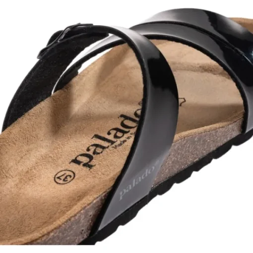 Damen Palado Pantoletten & Badeschuhe<Ikaria, Pantoletten, Damen, Schwarz Lack