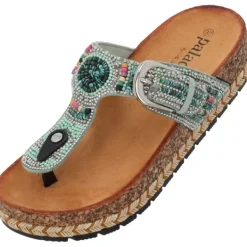 Damen Palado by Sila Sahin Pantoletten & Badeschuhe<Palado Ikoh by Sila Sahin, Plateau-Pantoletten, Damen, Türkis