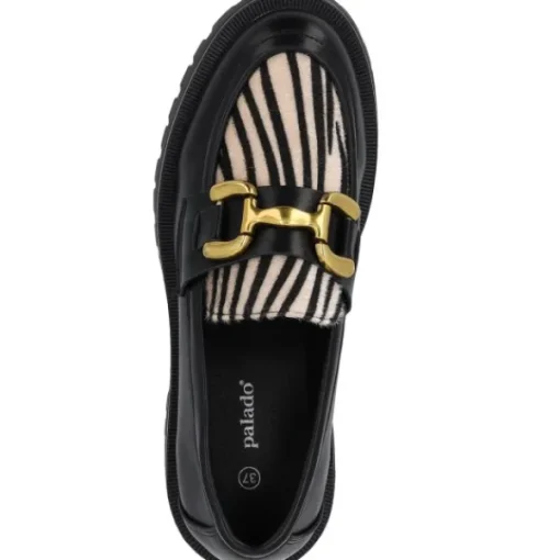 Damen Palado Slipper<Iolena, Loafers, Damen, Schwarz/Zebra Beige