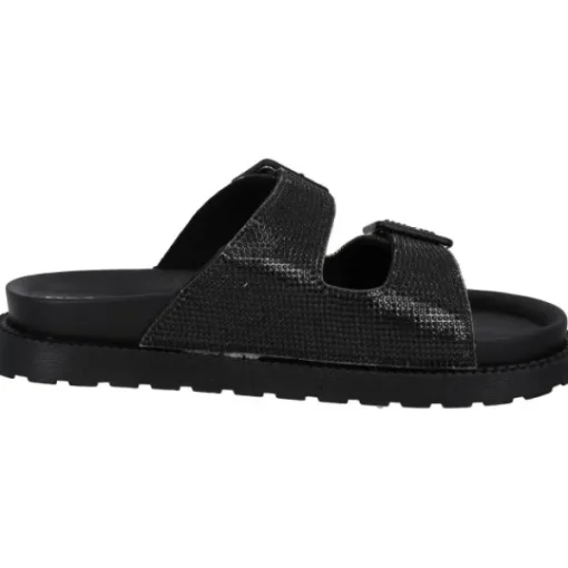Damen Palado Pantoletten & Badeschuhe<Irisa, Plateau-Pantoletten, Damen, Schwarz Strass