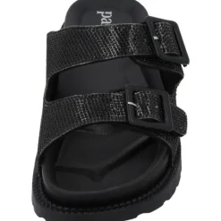 Damen Palado Pantoletten & Badeschuhe<Irisa, Plateau-Pantoletten, Damen, Schwarz Strass