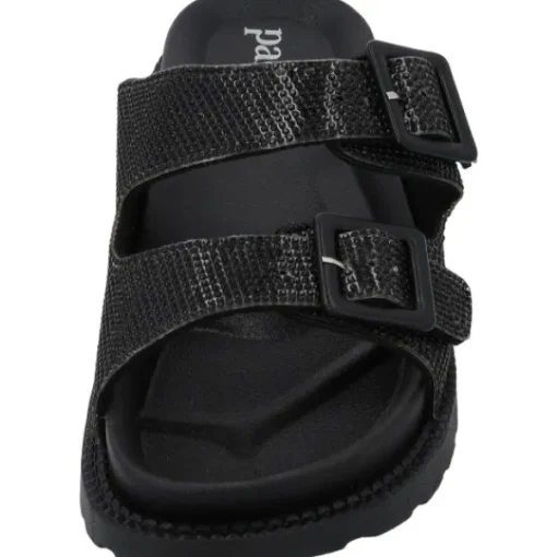 Damen Palado Pantoletten & Badeschuhe<Irisa, Plateau-Pantoletten, Damen, Schwarz Strass