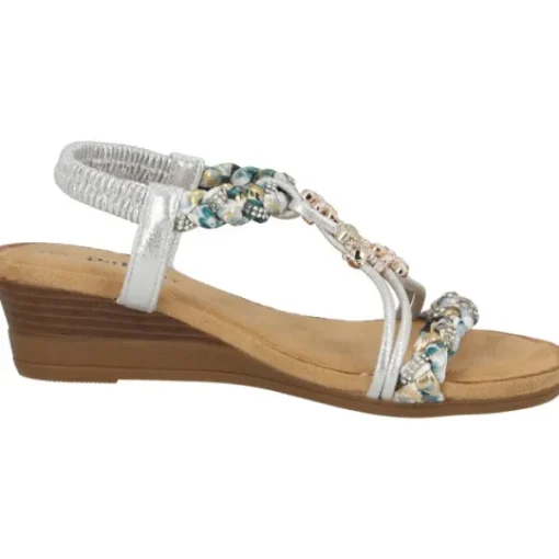 Damen Palado Sandaletten<Isotora, Keilsandaletten, Damen, Silber