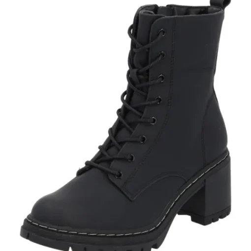 Damen Palado Stiefel<Kefalonia, Schnürstiefeletten, Damen, Schwarz Matt