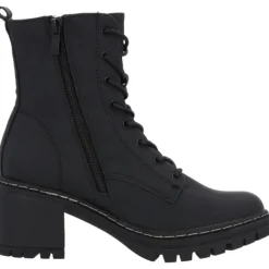 Damen Palado Stiefel<Kefalonia, Schnürstiefeletten, Damen, Schwarz Matt