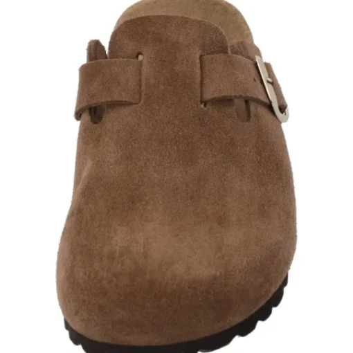 Damen Palado Pantoletten & Badeschuhe<Kiel Premium Leather, Clogs, Damen, Dunkelbraun