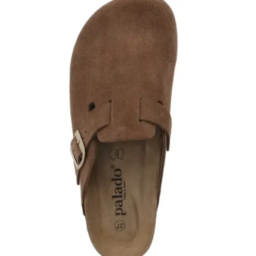 Damen Palado Pantoletten & Badeschuhe<Kiel Premium Leather, Clogs, Damen, Dunkelbraun