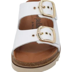 Damen Palado by Sila Sahin Pantoletten & Badeschuhe<Palado Korfu Niete by Sila Sahin, Plateau-Pantoletten, Damen, Weiß