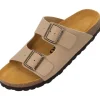 Damen Palado Pantoletten & Badeschuhe<Korfu Oiled Premium Leather, Pantoletten, Damen, Taupe/Velours