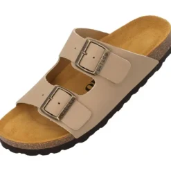 Damen Palado Pantoletten & Badeschuhe<Korfu Oiled Premium Leather, Pantoletten, Damen, Taupe/Velours