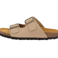 Damen Palado Pantoletten & Badeschuhe<Korfu Oiled Premium Leather, Pantoletten, Damen, Taupe/Velours
