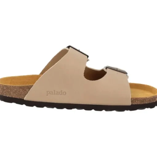 Damen Palado Pantoletten & Badeschuhe<Korfu Oiled Premium Leather, Pantoletten, Damen, Taupe/Velours