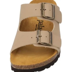 Damen Palado Pantoletten & Badeschuhe<Korfu Oiled Premium Leather, Pantoletten, Damen, Taupe/Velours