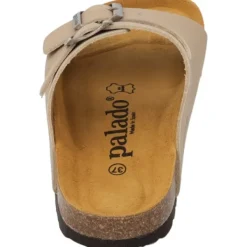 Damen Palado Pantoletten & Badeschuhe<Korfu Oiled Premium Leather, Pantoletten, Damen, Taupe/Velours