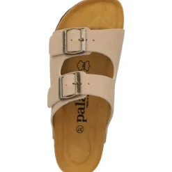 Damen Palado Pantoletten & Badeschuhe<Korfu Oiled Premium Leather, Pantoletten, Damen, Taupe/Velours
