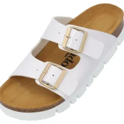 Damen Palado Pantoletten & Badeschuhe<Korfu PL Metallic, Plateau-Pantoletten, Damen, Weiß