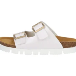 Damen Palado Pantoletten & Badeschuhe<Korfu PL Metallic, Plateau-Pantoletten, Damen, Weiß