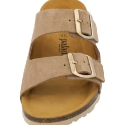 Damen Palado Pantoletten & Badeschuhe<Korfu Suede Premium Leather, Pantoletten, Damen, Beige/Gold