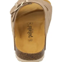 Damen Palado Pantoletten & Badeschuhe<Korfu Suede Premium Leather, Pantoletten, Damen, Beige/Gold